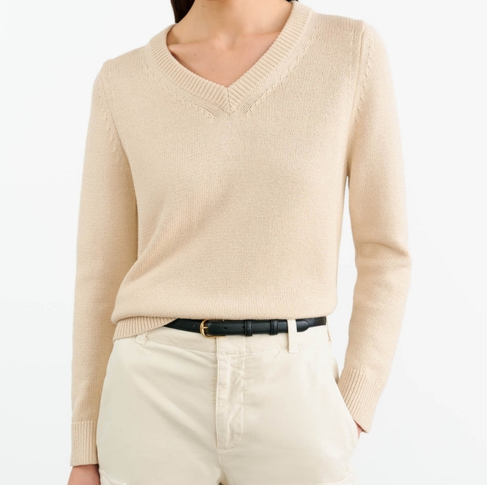 Nili Lotan $650 Priya Cotton Silk Vneck Sweater XL